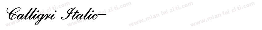 Calligri Italic字体转换